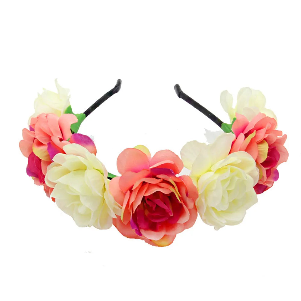 Serre-tête Fantaisie Fleurs En Satin Violet Avec Strass Argenté - Accessoire Fête - Neuf